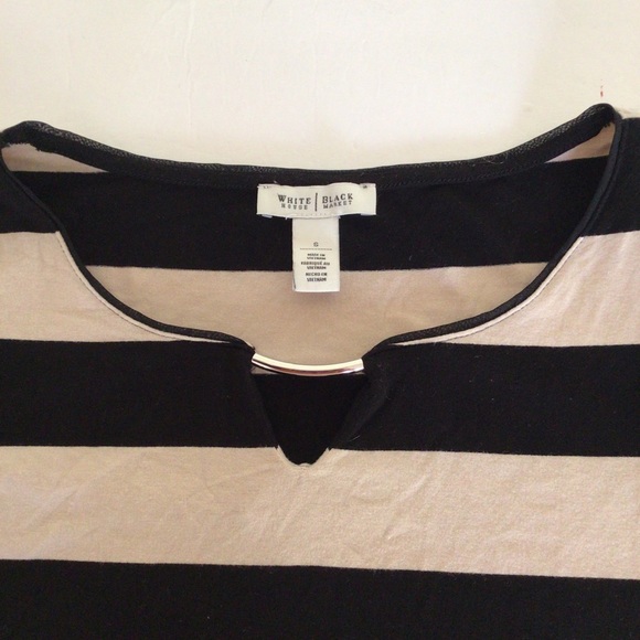 WHITE HOUSE BLACK MARKET STRIPED JERSEY TEE SHIRT SMALL - Picture 11 of 15